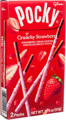 Crunchy Strawberry Cream Covered Chocolate Biscuit Sticks, Crunchy Strawberry