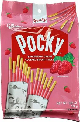 Strawberry Cream Flavored Covered Biscuit Sticks, Strawberry Cream