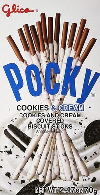 Glico, Pocky, Cookies & Cream Covered Biscuit Sticks