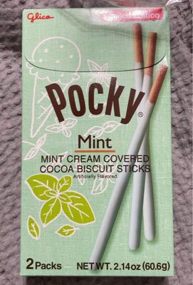 Mint Cream Covered Cocoa Biscuit Sticks, Mint Cream