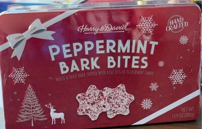 Peppermint Bark Bites White & Dark Bark Topped With Real Bits Of Peppermint Candy, Peppermint Bark