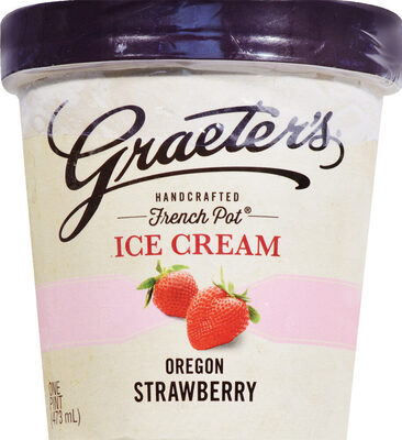 Oregon Strawberry French Pot Ice Cream, Oregon Strawberry