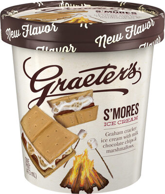 S'Mores Graham Cracker Ice Cream With Milk Chocolate Chips & Marshmallows, S'Mores