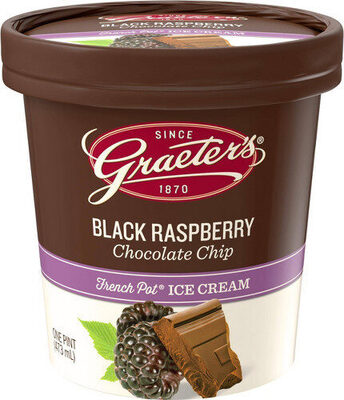 Black Raspberry Chocolate Chip Handcrafted French Pot Ice Cream, Black Raspberry Chocolate Chip