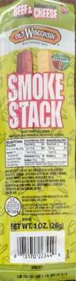 Beef Sausage & Jalapeno Cheese Smoke Stack, Beef Sausage & Jalapeno Cheese
