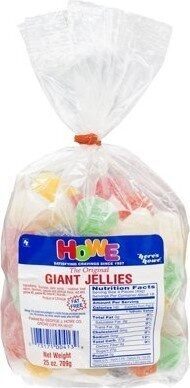 Giant Jellies, Pineapple; Lemon; Lime; Orange; Licorice; Cherry