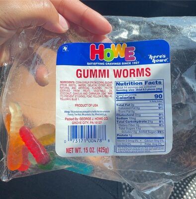Howe Gummi Worms, 15 Oz
