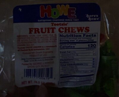 Howe Tootsie Fruit Chews, 10.5 Oz