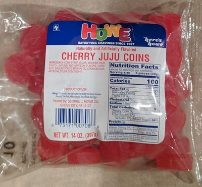 Cherry Juju Coins Candy, Cherry