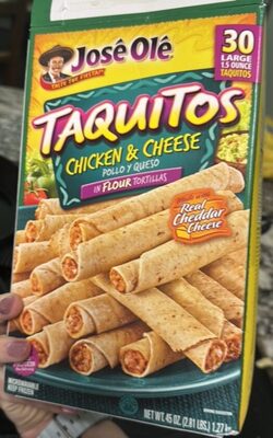 Jose Ole, Taquitos In Flour Tortillas, Chicken & Cheese, Chicken & Cheese