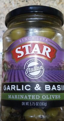 Garlic & Basil Marinated Olives, Garlic & Basil