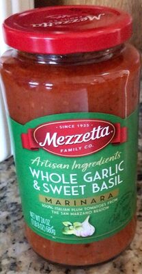 Whole Garlic & Sweet Basil Marinara, Whole Garlic & Sweet Basil