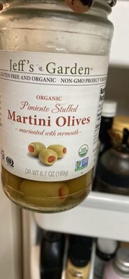 Pimiento Stuffed Organic Martini Olives, Pimiento