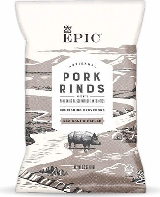 EPIC Sea Salt & Pepper Artisanal Pork Rinds