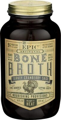 Turkey Cranberry Sage Bone Broth, Turkey Cranberry Sage