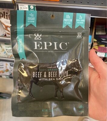 EPIC Beef & Beef Liver Bites with Sea Salt