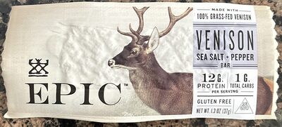 EPIC Sea Salt Pepper Venison Bar