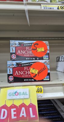 Flat Anchovies In Olive Oil, Olive Oil