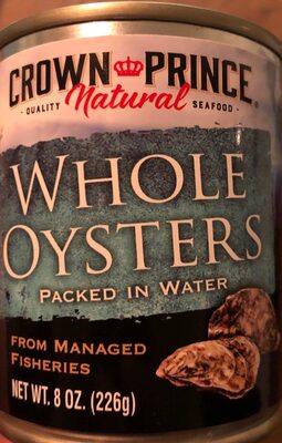 Whole Oysters Packed In Water