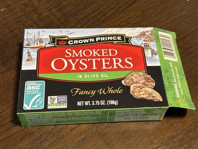 Smoked Oysters In Olive Oil, Smoked In Olive Oil