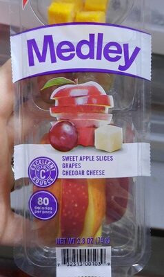 Grapes, Cheddar Cheese, Sweet Apple Slices Snack Medley, Cheddar, Sweet