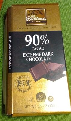 Extreme Dark Chocolate 90% Cocao Premium Belgian Chocolate, Extreme Dark Chocolate
