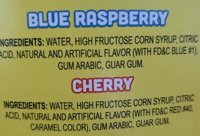 Freeze Tubes, Cherry, Blue Raspberry