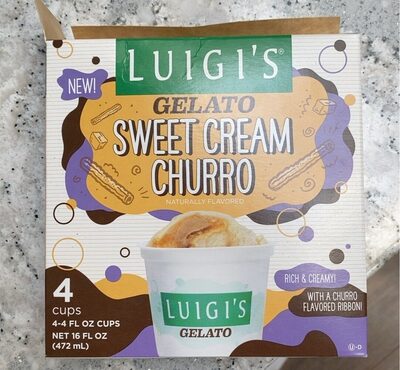 Sweet Cream Churro Gelato, Sweet Cream Churro
