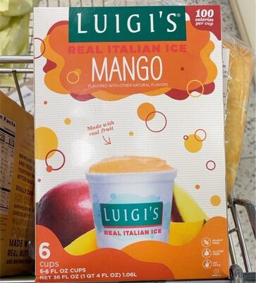 Mango Flavored Real Italian Ice, Mango