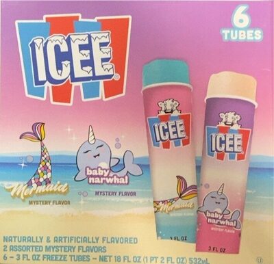 Assorted Mystery Freeze Tubes, Mermaid, Baby Narwhal