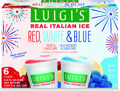 Cherry & Lemon And Blue Raspberry & Lemon Swirl Real Italian Ice
