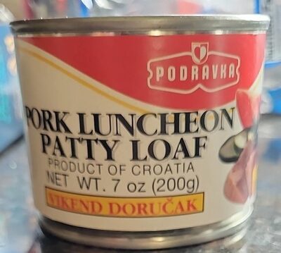 Pork Luncheon Patty Loaf, Pork Luncheon