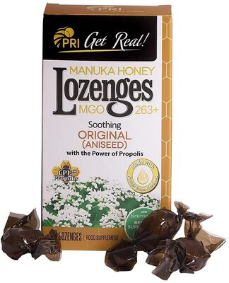 Manuka Honey With Propolis Npa 10+ Food Supplement Lozenges, Soothing Original (Aniseed)