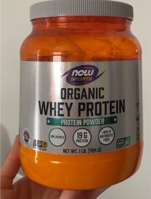 Organic Whey Protein 19 G Protein Powder, Unflavored, Unflavored