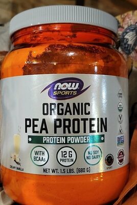Organic Pea Protein 12 G Protein Powder, Creamy Vanilla, Creamy Vanilla