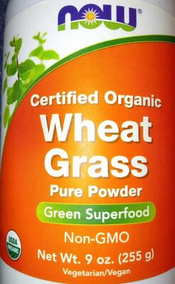 Certified Organic Wheat Grass Green Superfood Pure Powder