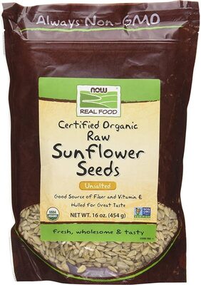 Unsalted Organic Raw Sunflower Seeds, Unsalted