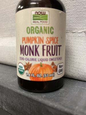 Pumpkin Spice Monk Fruit Organic Zero-Calorie Liquid Sweetener, Pumpkin Spice Monk Fruit