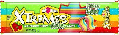 Rainbow Berry Flavored Xtremes Sour Candy, Rainbow Berry