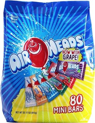 Mini Bars Assorted Candy, Watermelon, Blue Raspberry, Cherry, Orange, Grape, White Mystery
