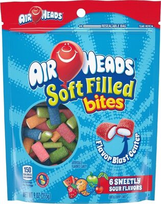Original Fruit Flavored Soft Filled Bites Candy, Strawberry, Cherry, Orange, Green Apple, Watermelon, Blue Raspberry
