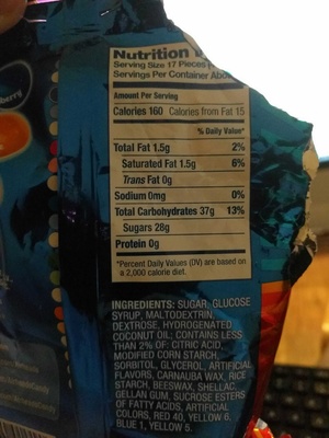 Original Fruit Bites Candy, Cherry, Blue Raspberry, Orange, Watermelon, White Mystery