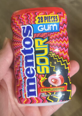 Strawberry Sour Sugarfree Gum, Strawberry
