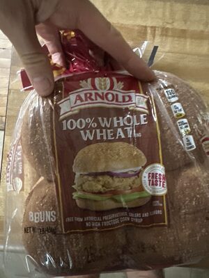 100% Whole Wheat Buns, 100% Whole Wheat