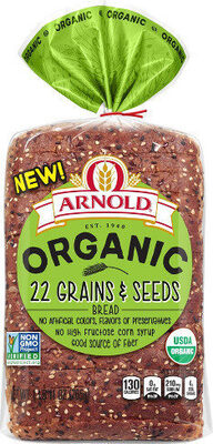 22 Whole Grains & Seeds Organic Bread, 22 Whole Grains & Seeds