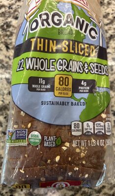 22 Grains & Seeds Organic Thin-Sliced Bread, 22 Grains & Seeds