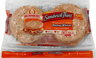 Honey Wheat Sandwich Thins Rolls, Honey Wheat