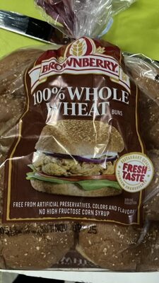 100% Whole Wheat Buns, 100% Whole Wheat