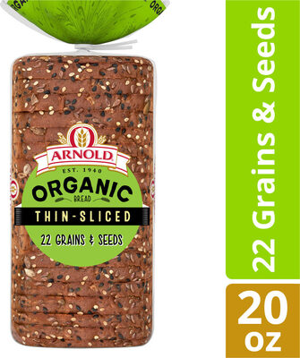22 Grains & Seeds Organic Thin-Sliced Bread, 22 Grains & Seeds