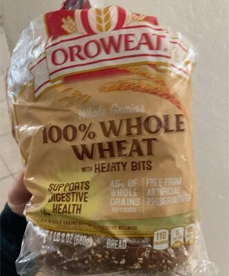 100% Whole Wheat Whole Grains Bread With Hearty Bits, 100% Whole Wheat